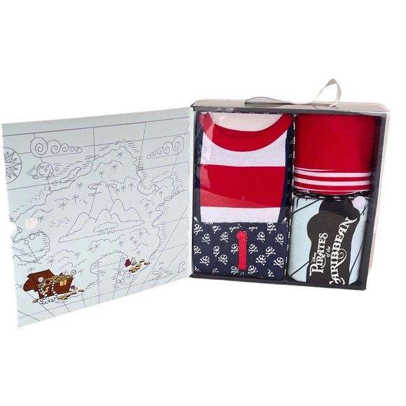 Disney Parks Pirates of the Caribbean 4 Piece Layette Set for Baby Newborn